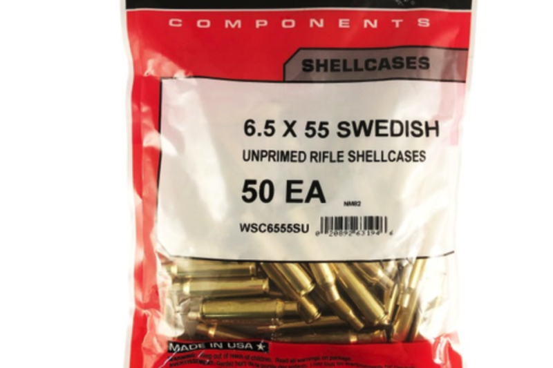 WINCHESTER BRASS 6.5 X 55 SWEDISH 50CT.