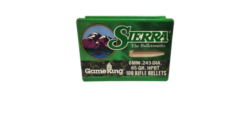 SIERRA 6MM (.243") 85GR HPBT GAMEKING BULLETS 100CT