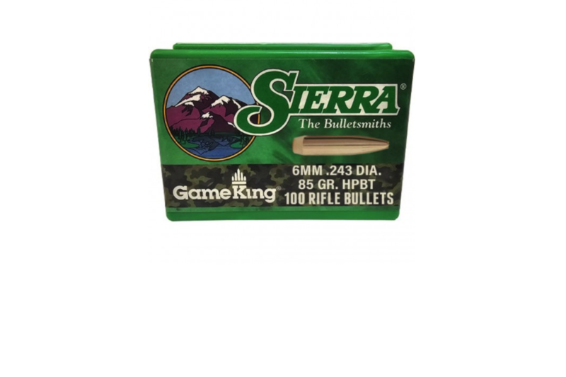 SIERRA 6MM (.243") 85GR HPBT GAMEKING BULLETS 100CT