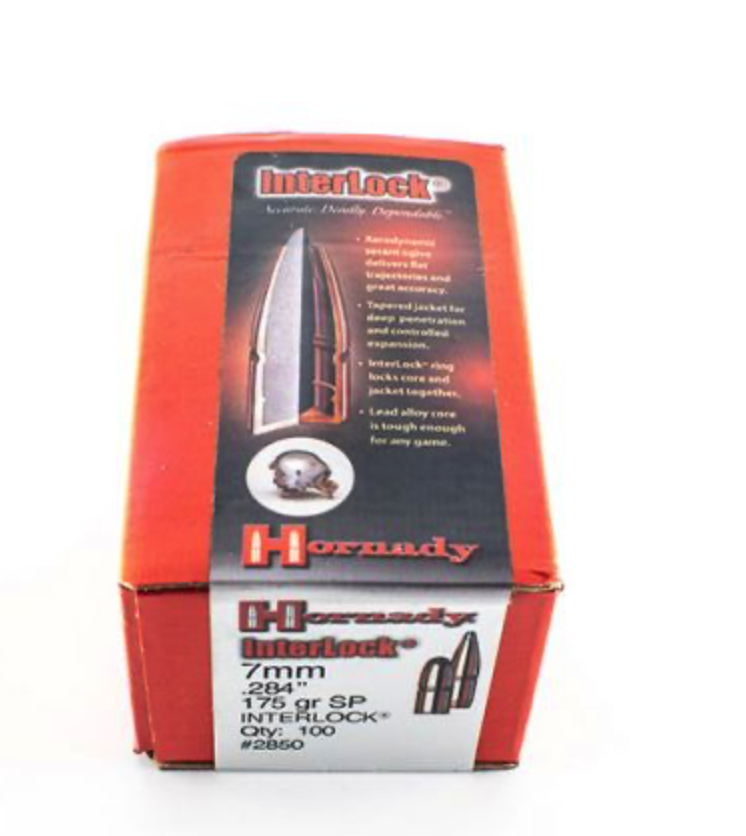 HORNADY 7MM (.284") 175GR SP BULLETS 100CT