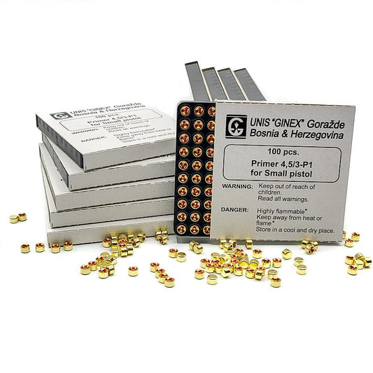 UNIS GINEX SMALL RIFLE PRIMERS 1000CT