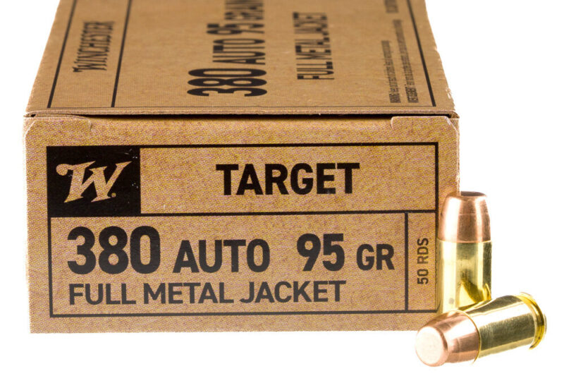 WINCHESTER 380 ACP 95GR FMJ AMMO 50RDS