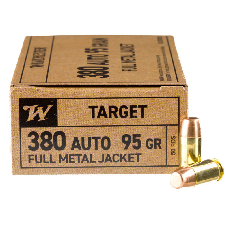 WINCHESTER 380 ACP 95GR FMJ AMMO 50RDS
