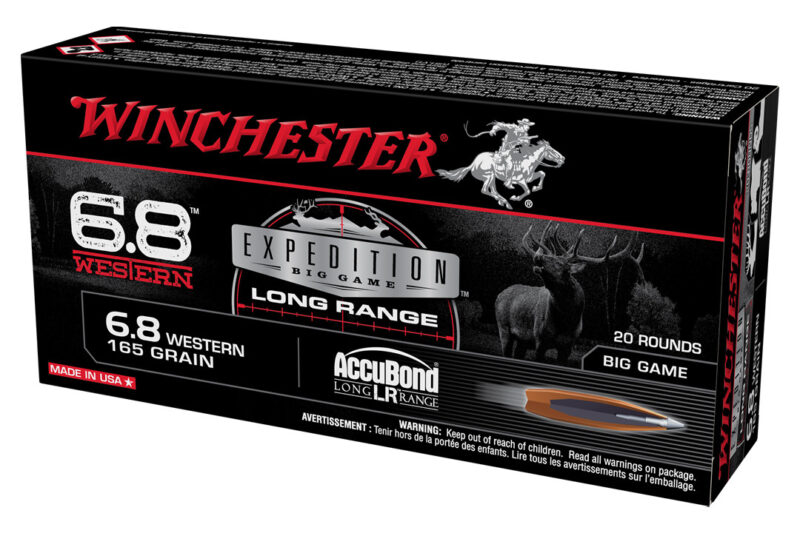 WINCHESTER LONG RANGE 6.8 WESTERN 165GR ACCUBOND AMMO 20RDS