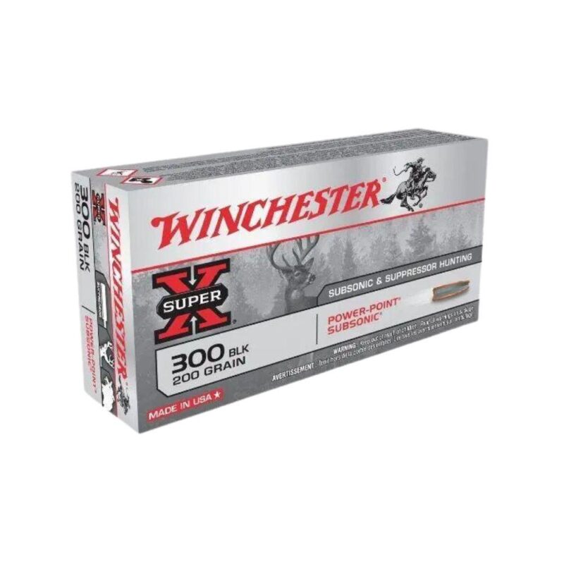 WINCHESTER SUPER-X 300 BLK 200GR POWER POINT SUBSONIC AMMO 20RDS