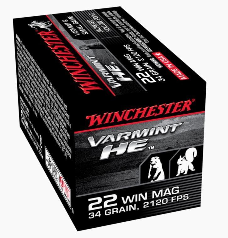 WINCHESTER VARMINT HE 22 WMR 34GR JHP AMMO 50RDS