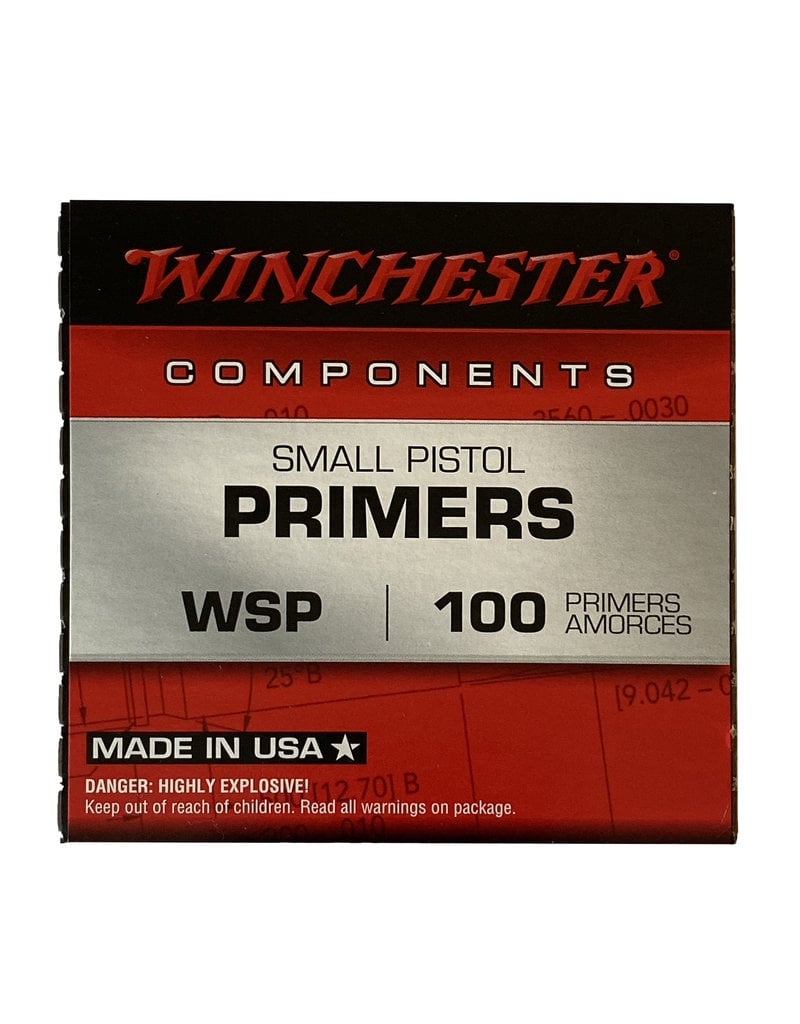 WINCHESTER WSPM SMALL PISTOL MAGNUM PRIMERS 100CT