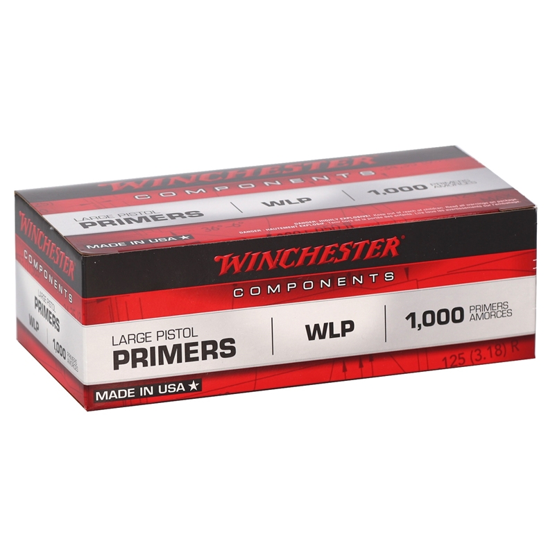 WINCHESTER WLP LARGE PISTOL PRIMERS 1000CT