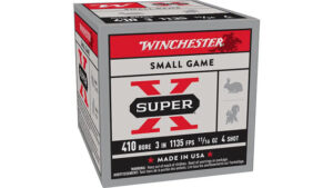 WINCHESTER SUPER-X 410BR 3" 1135FPS 11/16OZ #4 SMALL GAME AMMO 25RDS