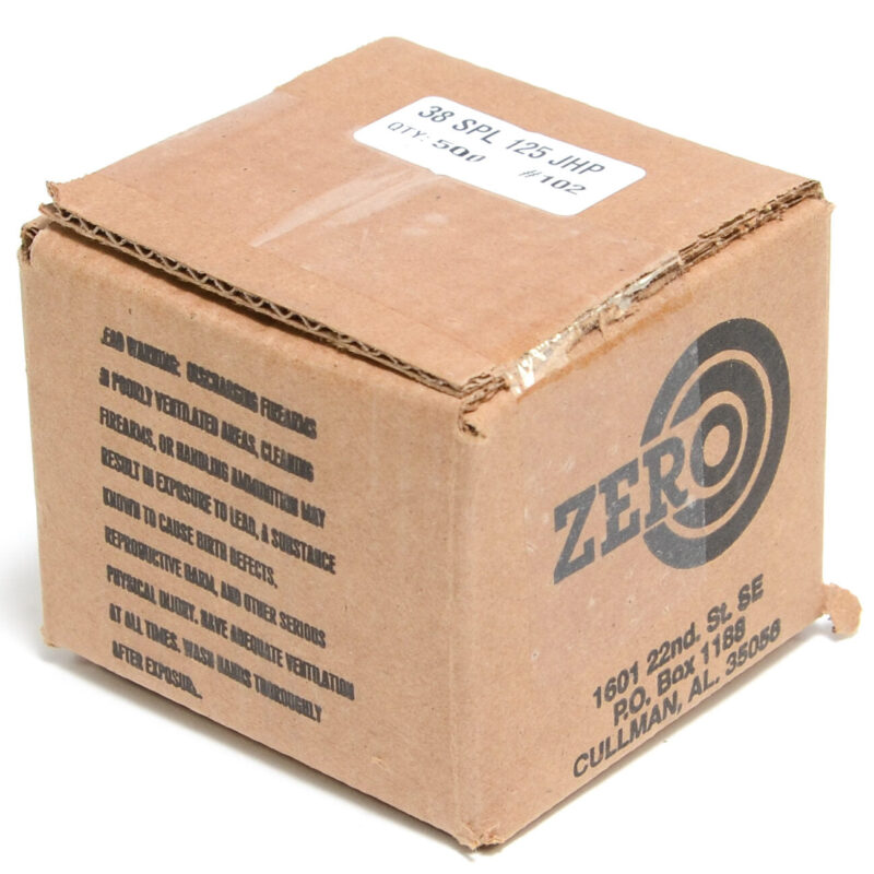 ZERO 38 SPECIAL 125GR JHP BULLETS 500CT