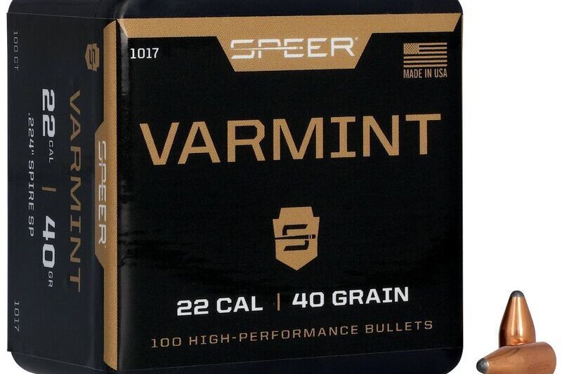 SPEER SPIRE-POINT 22CAL (.224”) 40GR BULLETS 100CT