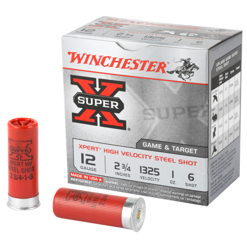 WINCHESTER X-PERT 12GA 2.75" 1OZ #6 STEEL AMMO 25RDS