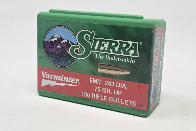 SIERRA 6MM (.243") 75GR HP BULLETS 100CT
