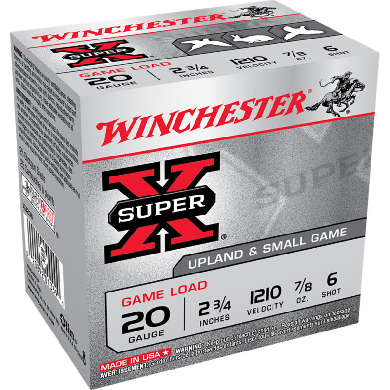 WINCHESTER SUPER-X 20GA 2.75" 7/8OZ #6 1210FPS 25RDS