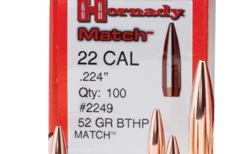 HORNADY 22CAL (.224") 52GR BTHP MATCH BULLETS 100CT