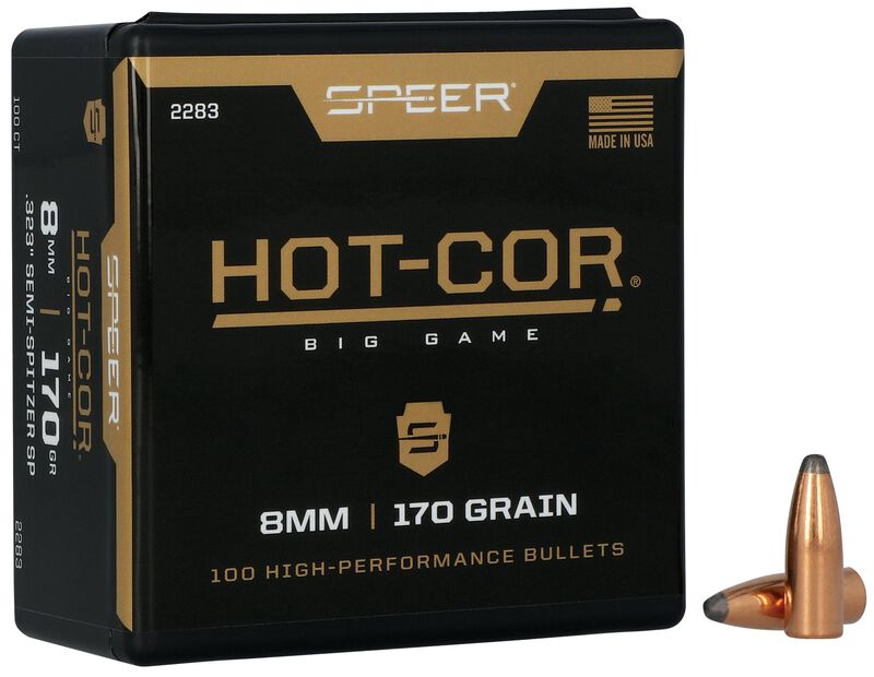 SPEER 8MM (.323") 170GR SP HOT-COR BULLETS 100CT