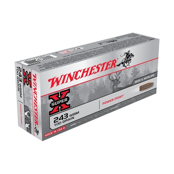 WINCHESTER SUPER-X 243 WSSM 100GR PP AMMO 20RDS