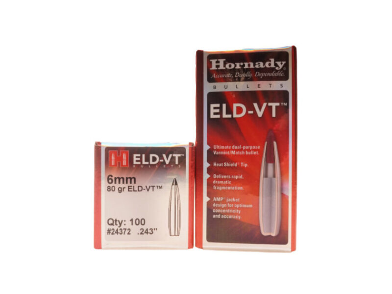 HORNADY 6MM 80GR ELD-V 100CT