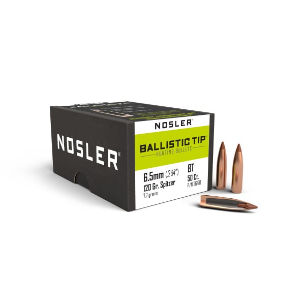 NOSLER 6.5MM (.264") 120GR BALLISTIC TIP BULLETS 50CT
