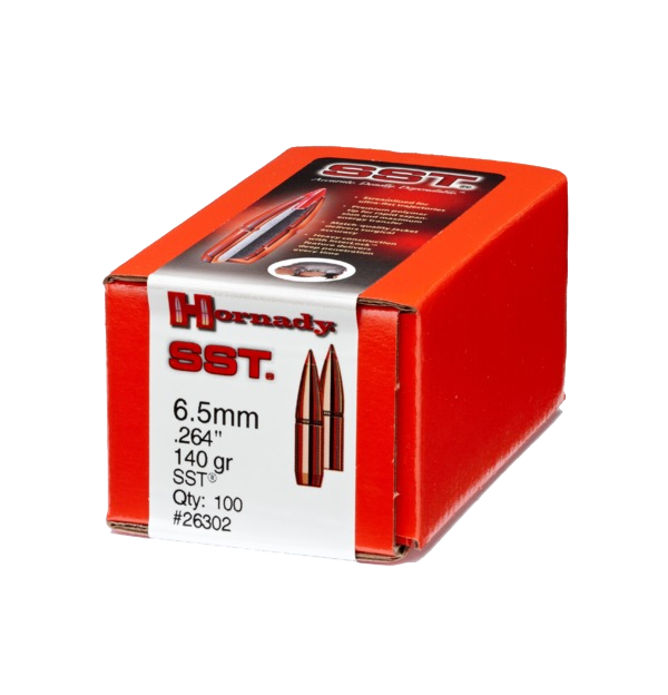 HORNADY 6.5MM (.264”) 140GR SST SUPER-SHOK BULLETS 100CT