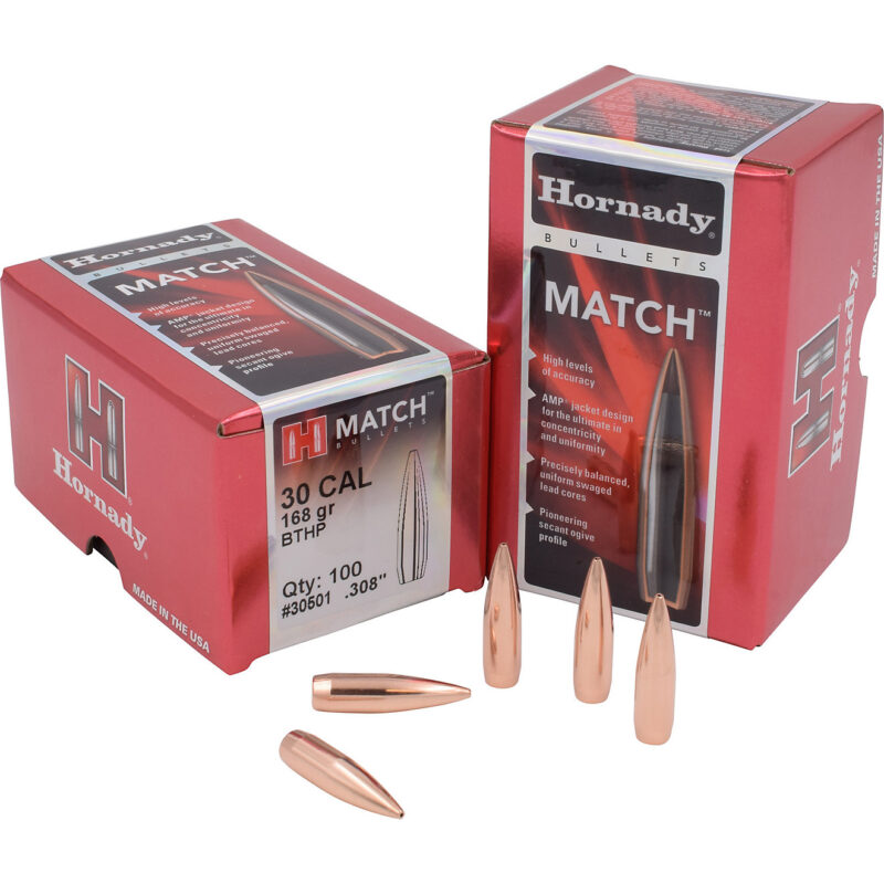HORNADY 30CAL 168GR BTHP 100CT