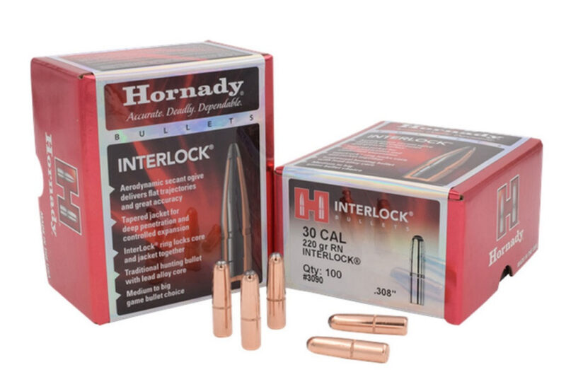 HORNADY 30CAL (.308") 220GR RN BULLETS 100CT