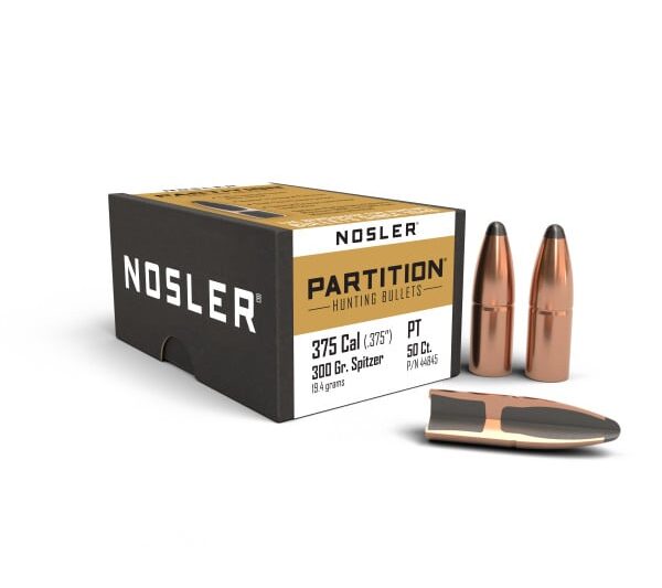 NOSLER PARTITION .375 300 GR 50CT BULLETS