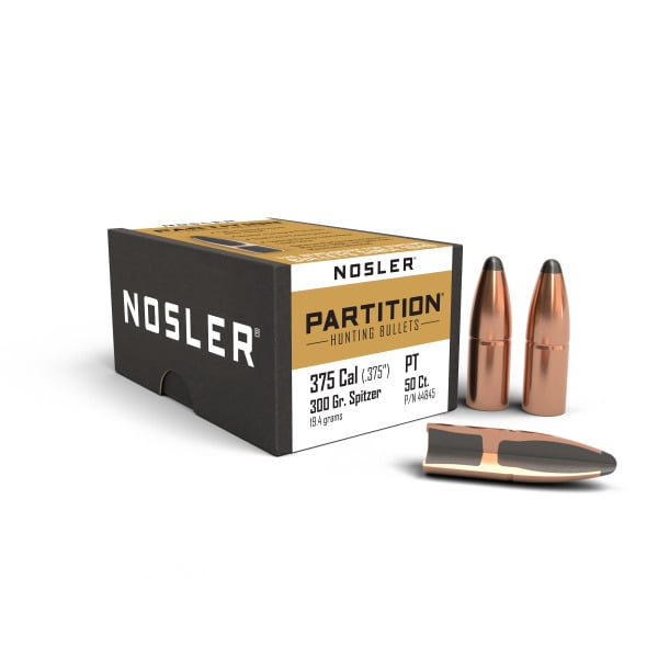 NOSLER PARTITION .375 300 GR 50CT BULLETS
