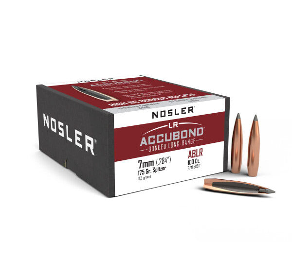 NOSLER 7MM (.284") 175GR ACCUBOND LR BULLETS 100CT