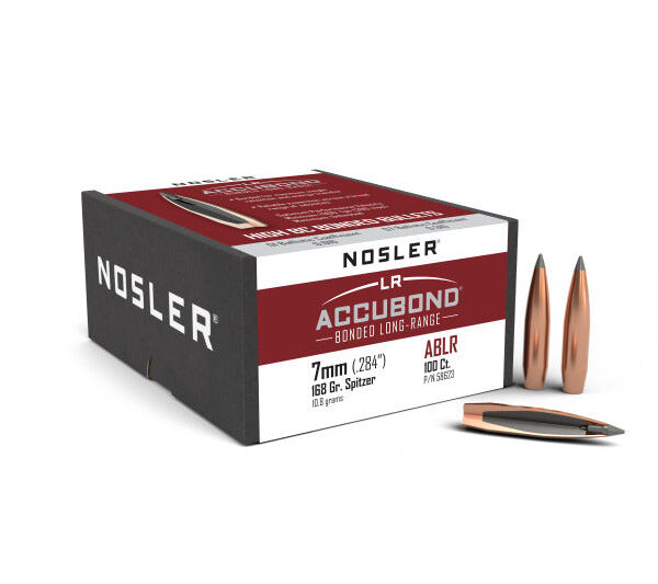 NOSLER 7MM (.284") 168GR ACCUBOND LR BULLETS 100CT