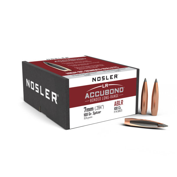 NOSLER 7MM (.284") 168GR ACCUBOND LR BULLETS 100CT