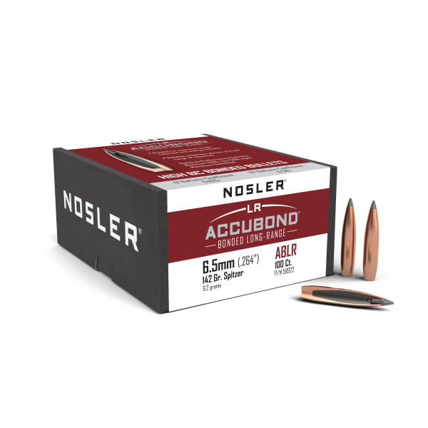 NOSLER 6.5MM (.264") 142GR SP ACCUBOND LR BULLETS 100CT