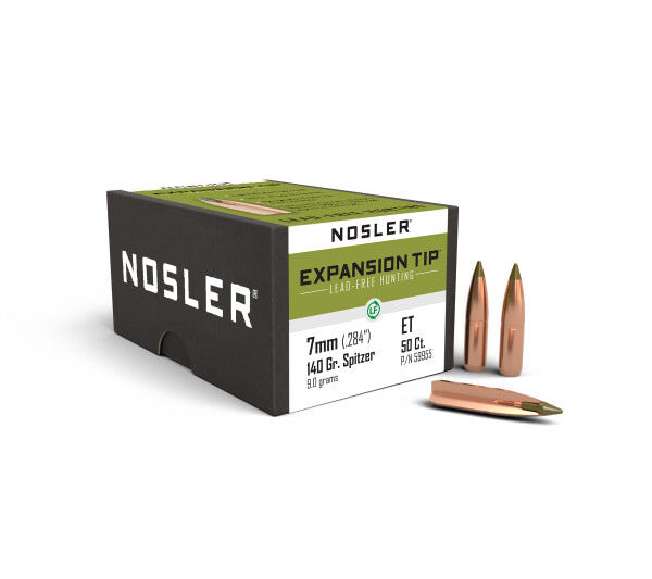 NOSLER 7MM (.284") 140GR E-TIP LEAD FREE BULLETS 50CT