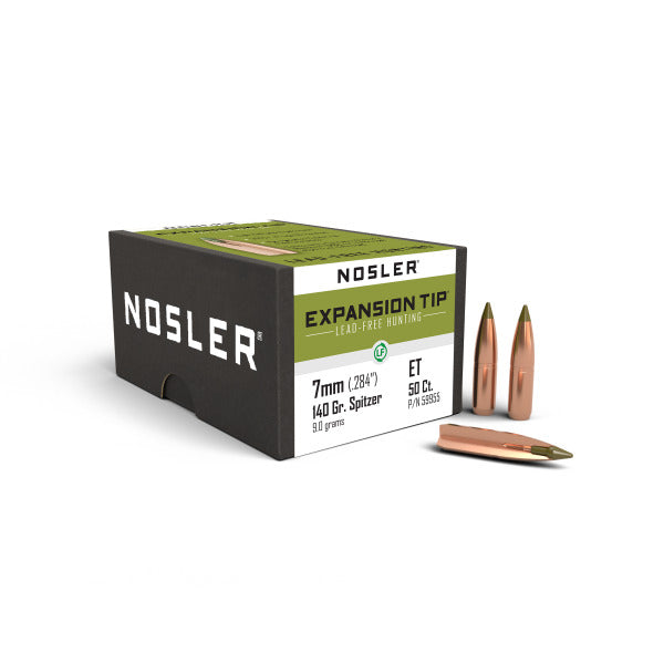 NOSLER 7MM (.284") 140GR E-TIP LEAD FREE BULLETS 50CT