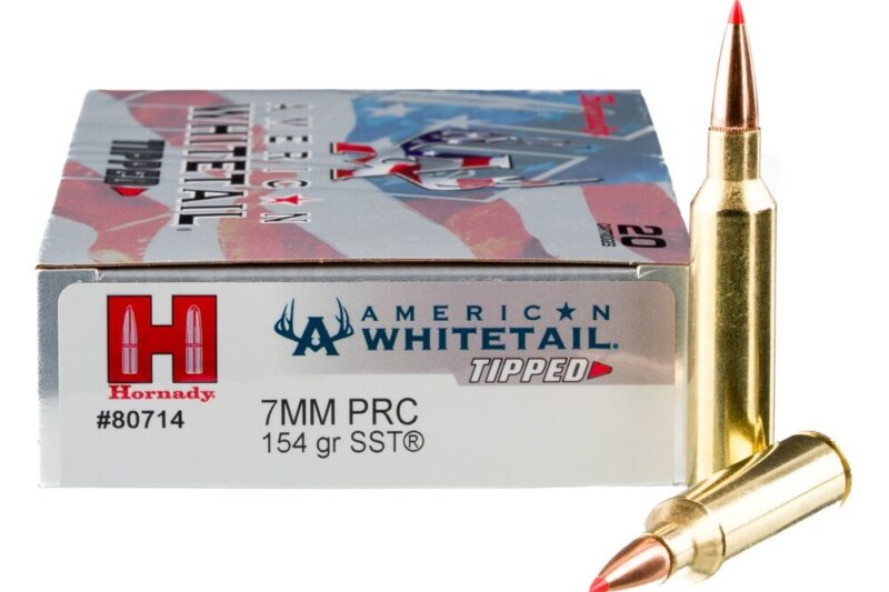 HORNADY AMERICAN WHITETAIL TIPPED 7MM PRC 154GR SST AMMO 20CT