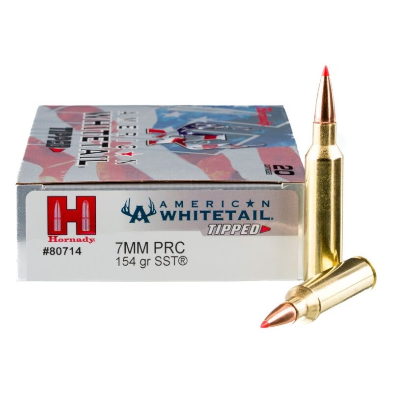 HORNADY AMERICAN WHITETAIL TIPPED 7MM PRC 154GR SST AMMO 20CT