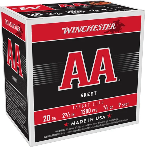 WINCHESTER AA 20GA 2.75" 1200FPS 7/8OZ #9 AMMO 250RDS