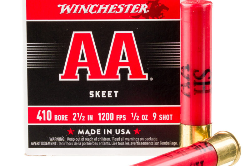 WINCHESTER AA 410GA 2.5" 1/2OZ 1200FPS #9 AMMO 250RDS