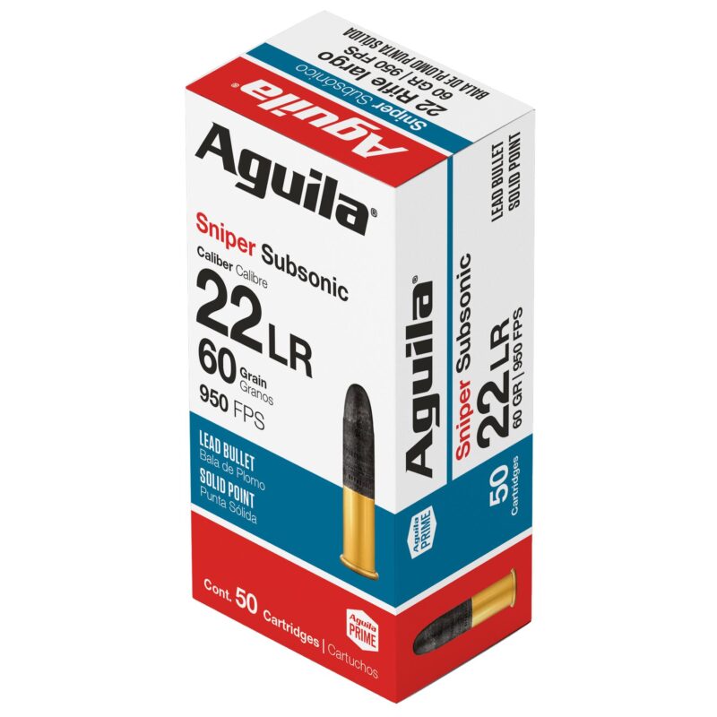 AGUILA 22LR 40GR LRN SUBSONIC AMMO 50CT