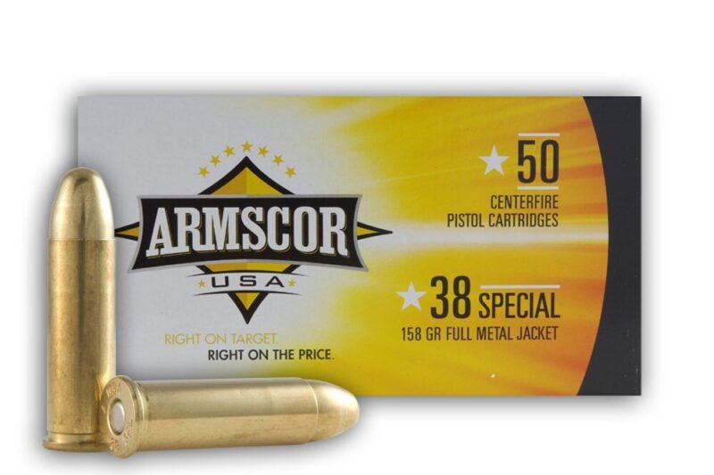 ARMSCOR 38 SPECIAL 158GR FMJ AMMO 50RDS ARMSCOR 38 SPECIAL 158GR FMJ AMMO 50RDS