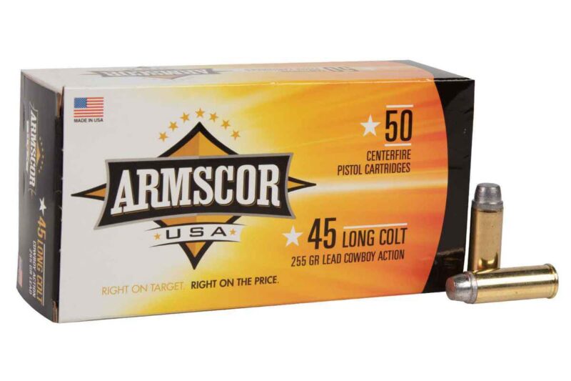 ARMSCOR 45 LONG COLT 255GR LEAD RN AMMO 50CT