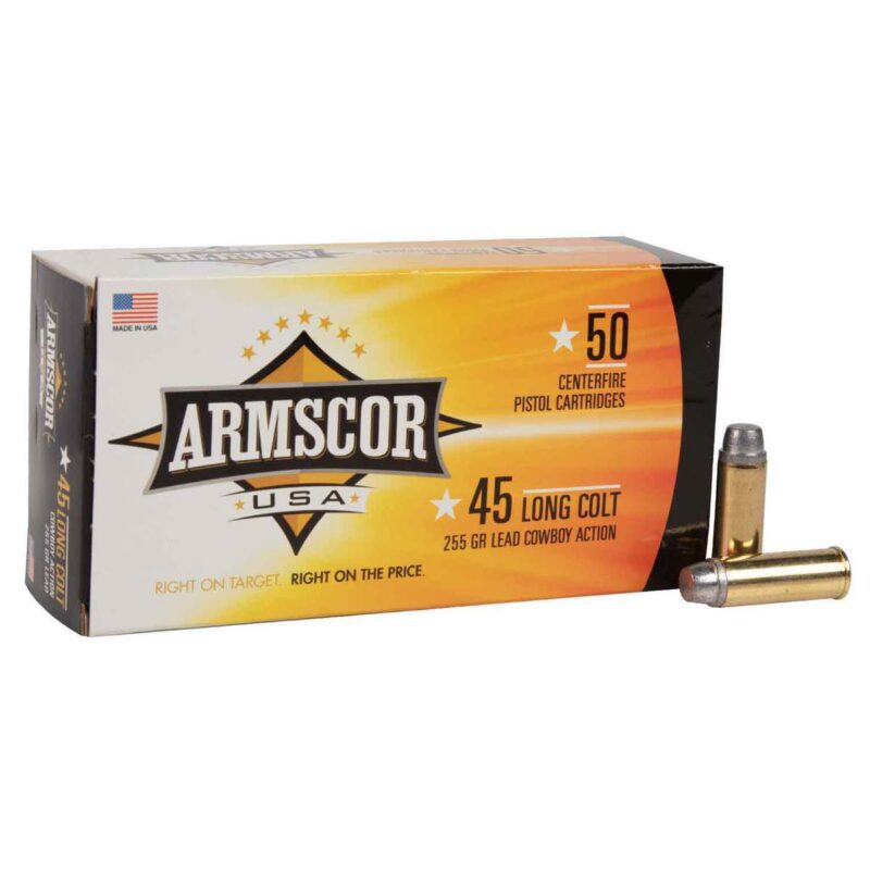 ARMSCOR 45 LONG COLT 255GR LEAD RN AMMO 50CT