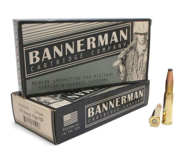 BANNERMAN AMMO 303 SAVAGE 150GR FSP AMMO 20RDS BANNERMAN AMMO 303 SAVAGE 150GR FSP AMMO 20RDS