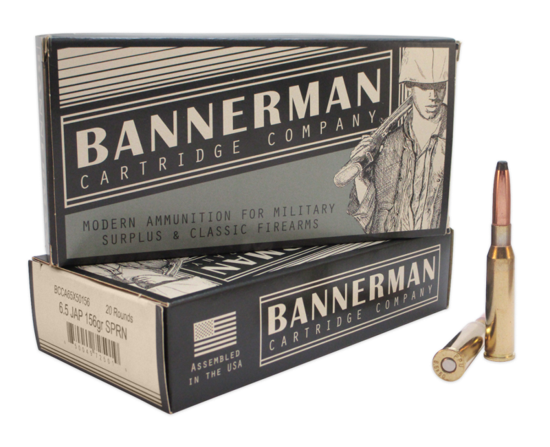BANNERMAN AMMO 6.5X50 JAP 156GR SPRN 20CT