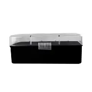 BERRY WSM HINGE-TOP BOX 50-ROUND CLEAR/BLK