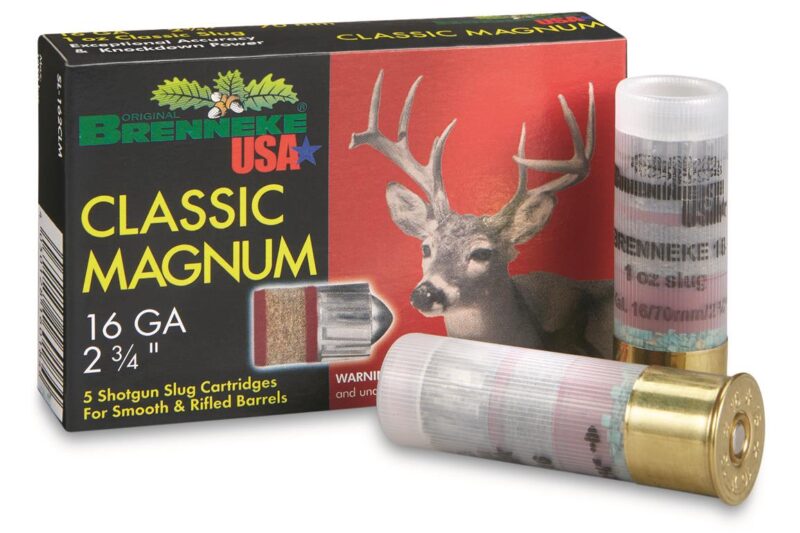 BRENNEKE USA 16GA CLASSIC 2-3:4 1OZ SLUG 5RDS BRENNEKE USA 16GA CLASSIC 2-3/4" 1OZ SLUG 5RDS