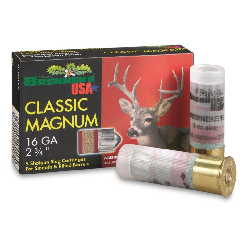 BRENNEKE USA 16GA CLASSIC 2-3/4" 1OZ SLUG 5RDS