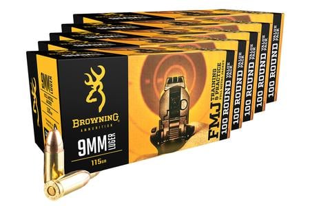 BROWNING 9MM 115GR FMJ 500RD 10BOX/CASE