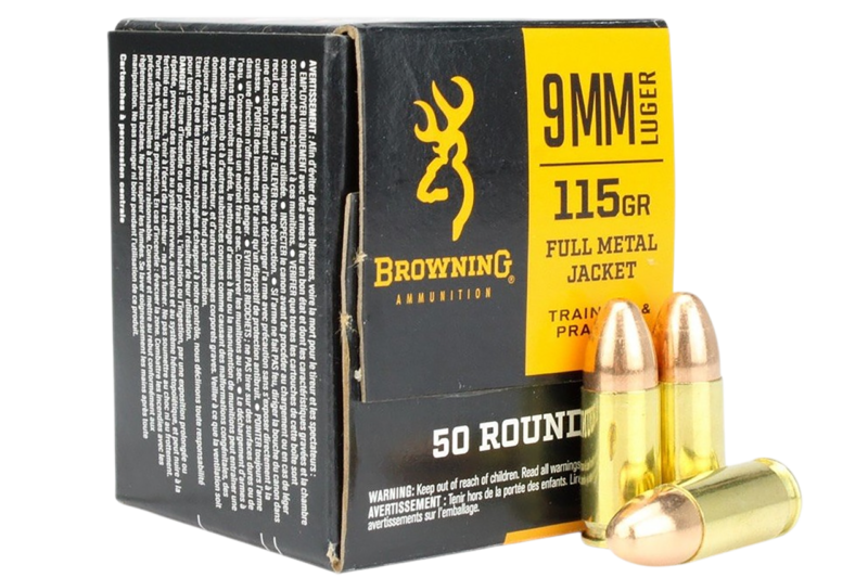 BROWNING 9mm 115gr FMJ AMMO