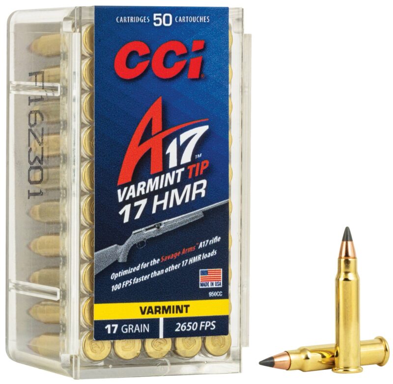 CCI A17 VARMINT TIP 17 HMR 17GR 2650FPS AMMO 50RDS